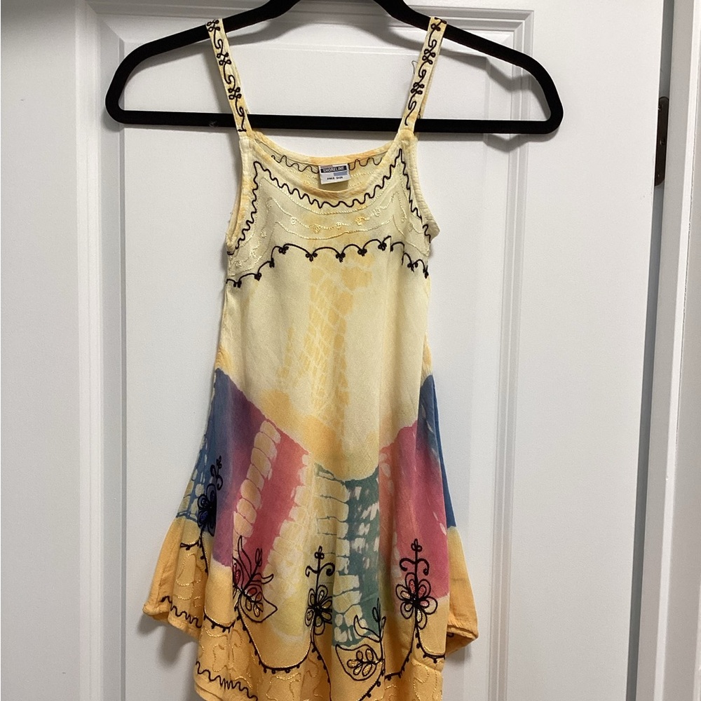 Colorful Kids Dress with Embroidered Details